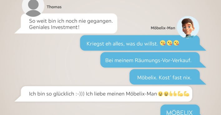 Möbelix Chat Werbung