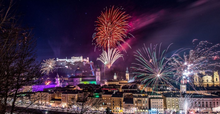 Silvester-Feuerwerk in Salzburg | Credit: Tourismus Salzburg / Günter Breitegger