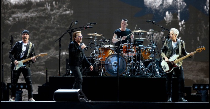 Band U2 auf der Bühne