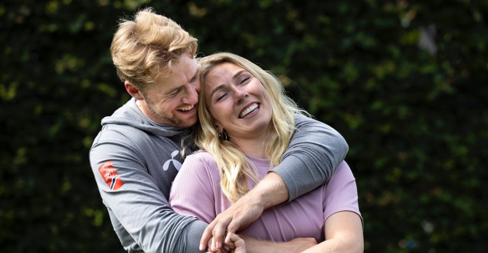 Mikaela Shiffrin und Alexsander Aamodt Kilde | Credit: Hallgeir VÂgenes / NTB / picturedesk.com