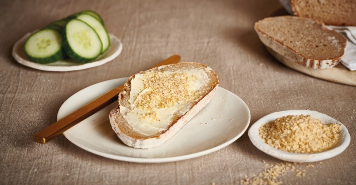 Butterbrot mit Weizenkeimen