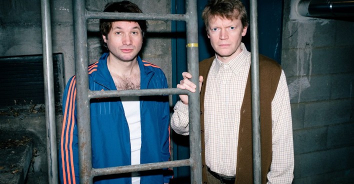 Zwei Schauspieler M. Kristof-Kranzelbinder und M. Roggenbock