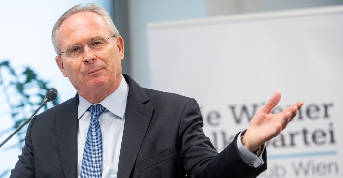 Der Wiener ÖVP-Chef Karl Mahrer bei einer Pressekonferenz
