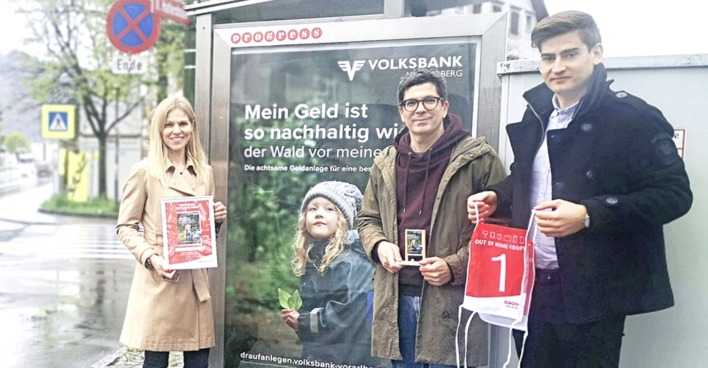Mirjam Pfundt-Kempkes (Volksbank Vorarlberg), Gerhard Brenndörfer (Konzett &amp; Brenndörfer), Manuel Mathis (Progress Vorarlberg) (v. li.)