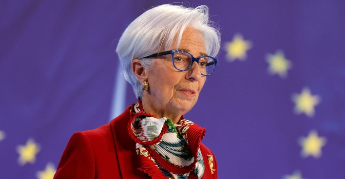 EZB-Präsidentin Christine Lagarde bei einer Pressekonferenz