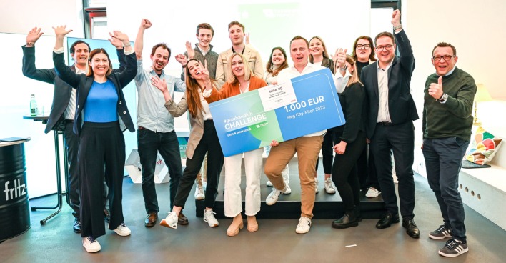 Fünf Jungfirmen präsentierten sich beim größten Startup-Wettbewerb Österreichs, der #glaubandich Challenge, in der Dornbirner Postgarage.