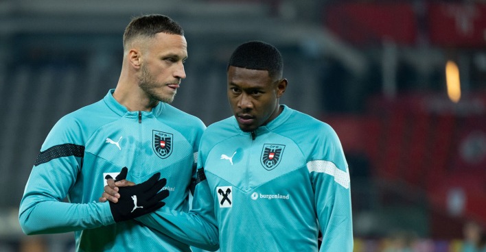 Marko Arnautovic und David Alaba im Rahmen eines ÖFB-Länderspiels