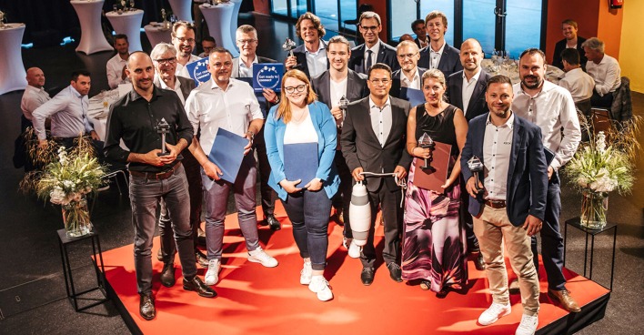 Sechs Unternehmen wurden für die Entwicklung innovativer Produkte und Verfahren in der Otten Gravour Hohenems durch das Land Vorarlberg und die Vorarlberger Wirtschaftskammer ausgezeichnet.