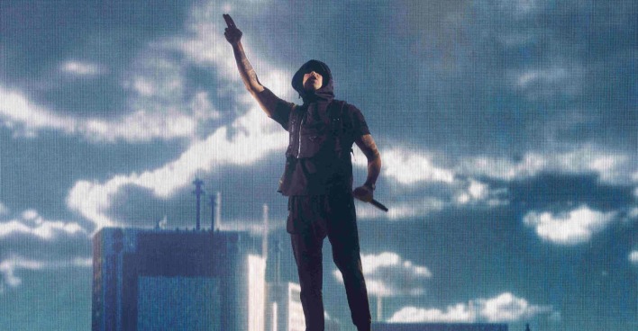 RAF Camora auf der Bühne am Donauinselfest.