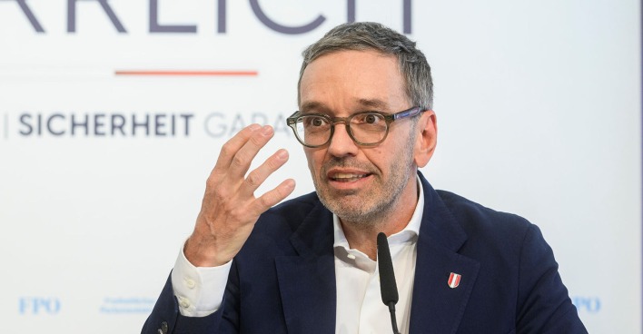 FPÖ-Klubobmann Herbert Kickl bei einer Pressekonferenz der FPÖ zu einem Massnahmenpaket fuer leistbares Wohnen