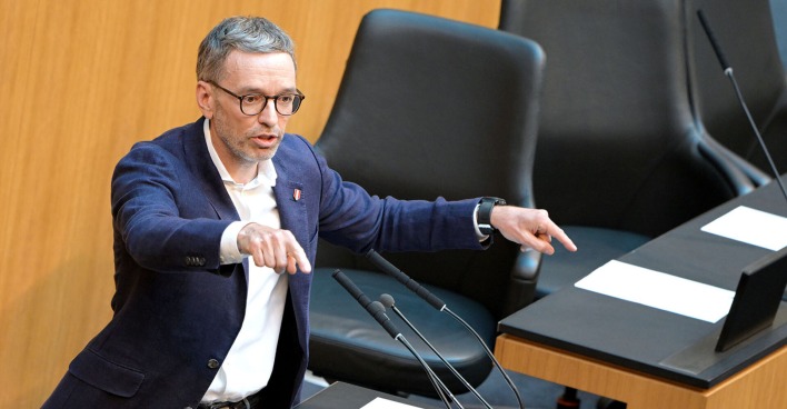 FPÖ-Chef Herbert Kickl im Rahmen einer Sitzung des Nationalrates im Parlament in Wien.