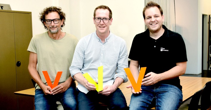 Vorarlberger Kreativpreis-Macher: Marty Rauch, Martin Dechant und Christian Lampert.