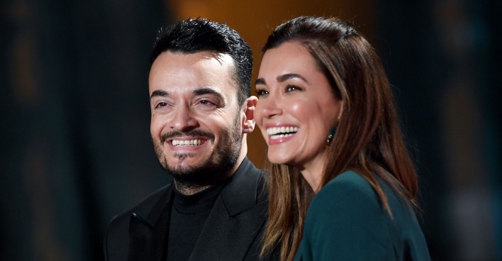 Jana Ina und Giovanni Zarella bei einer Veranstaltung.
