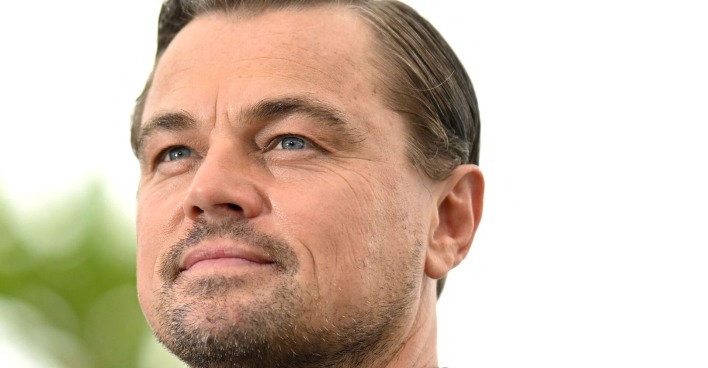 Leonardo DiCaprio in Nahaufnahme mit einem Dreitagebart