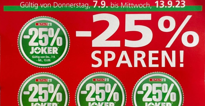 Die 4er-Version der Spar-Rabattmarkerl