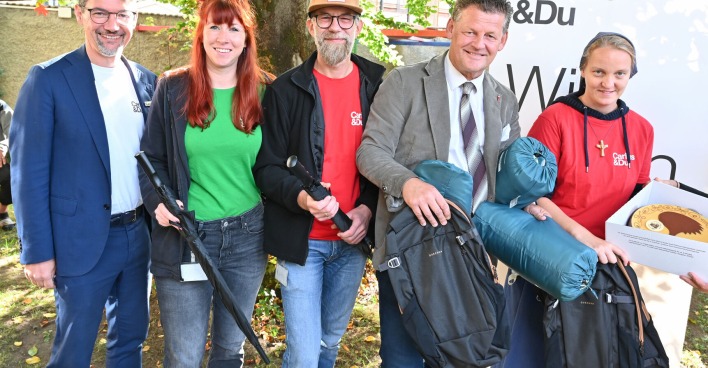 Ernst Sandriesser, Christian Scheider und das Team des Eggerheims