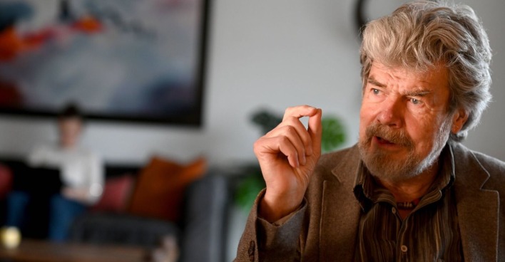 Bergsteiger-Legende Reinhold Messner in einem Interview.