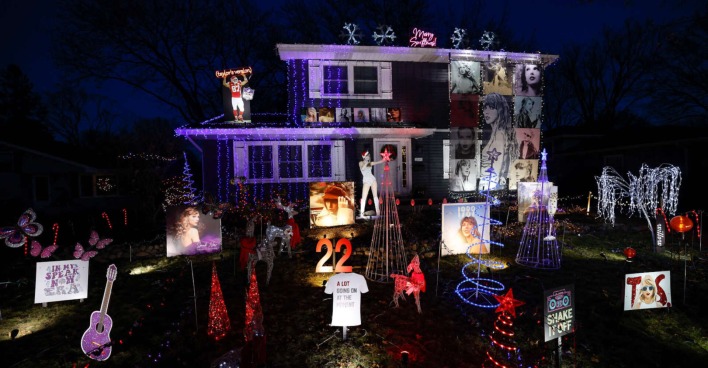 Geschmücktes Haus in Illinois