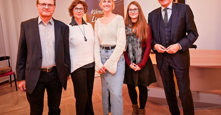 Verena Gotthardt mit Familie und Peter Kaiser