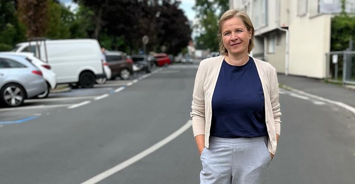 Die Grazer Vizebürgermeisterin Judith Schwentner (Grüne) im Rahmen eines Pressetermins zum Thema "Tempo 30"