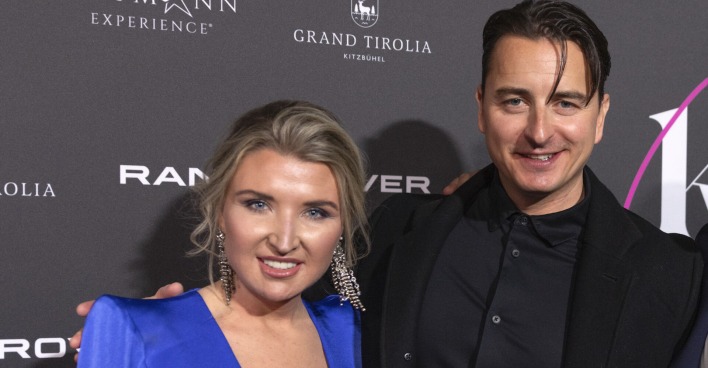 Andreas Gabalier und Sophie Hoffmann beim Gala Dinner in Kitzbühel.