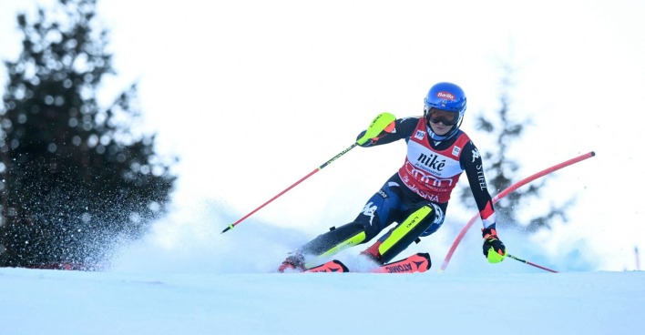 Mikaela Shiffrin auf der Piste.
