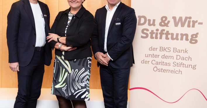 Vertreter Caritas und BKS Bank