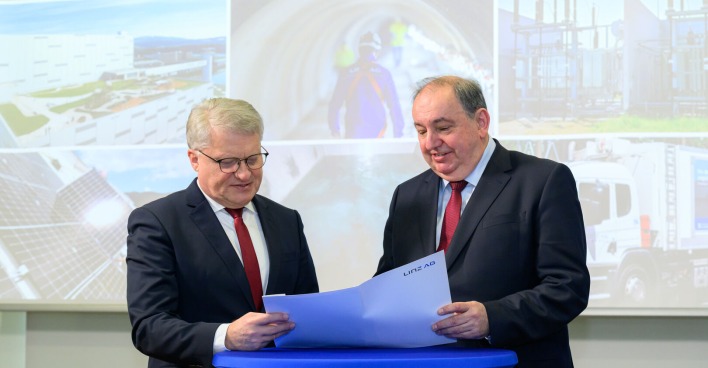 Bürgermeister Klaus Luger und Generaldirektor der Linz AG Erich Haider.