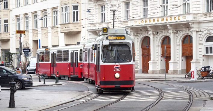 Eine Bim in Wien.
