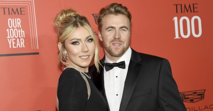Mikaela Shiffrin und Aleksandar Aamodt Kilde bei einem Event.