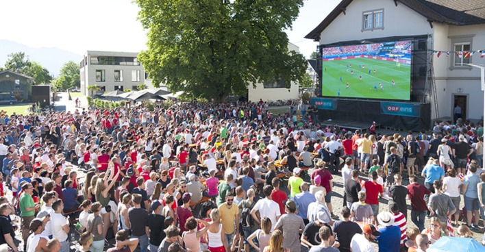 Beste Stimmung ist beim EM-Public-Viewing am Rankweiler Marktplatz garantiert.