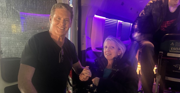 David Hasselhoff und Fan Petra.