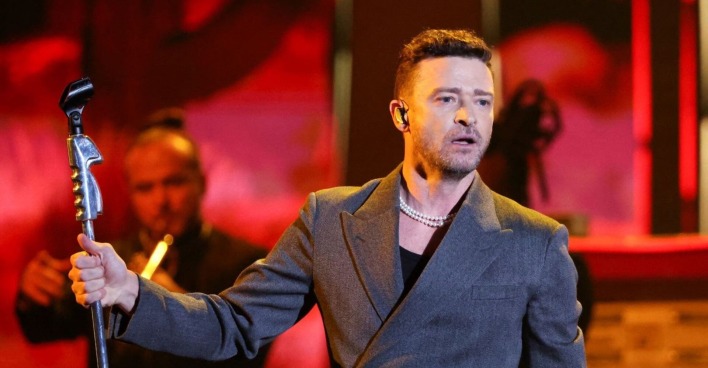 Justin Timberlake bei einem Konzert.