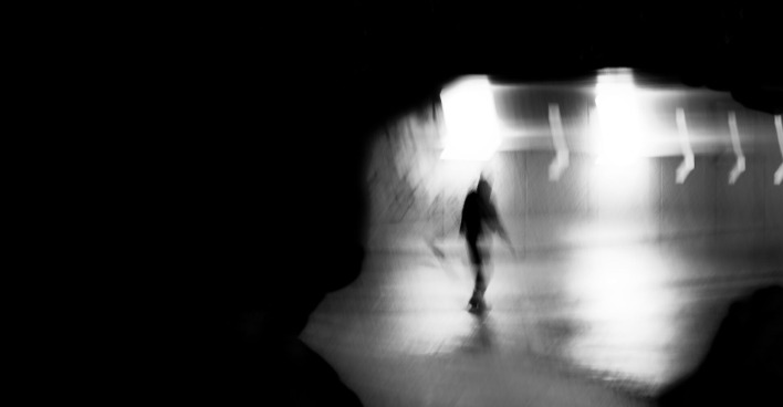Schatten einer Person.