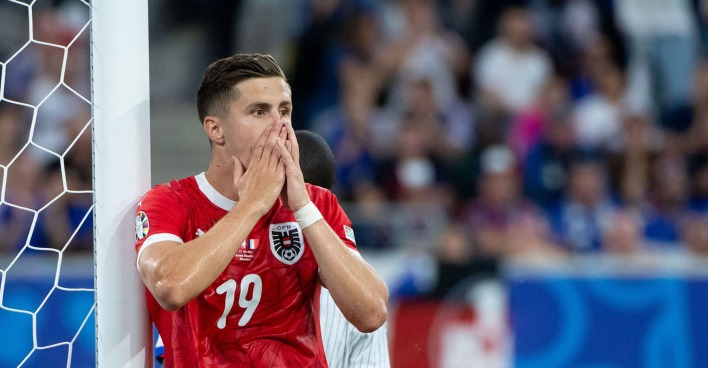 Christoph Baumgartner im Europameisterschaftspiel gegen Frankreich