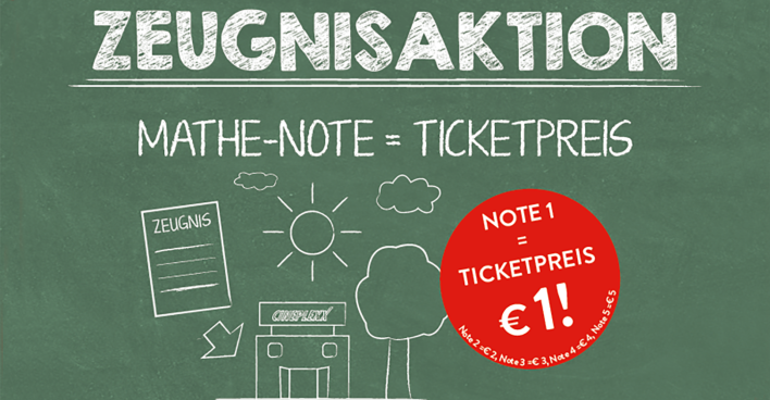 Perfekter Ferienstart mit der Cineplexx Zeugnisaktion: Ab nur 1 Euro in Vorarlbergs Kinos!