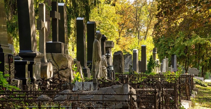 Ansicht des Zentralfriedhofs in Wien