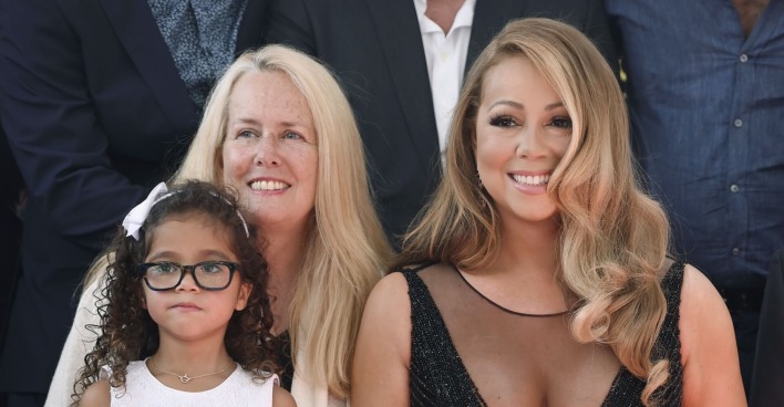 Mariah Carey mit ihrer Mutter und Tochter am Walk of Fame