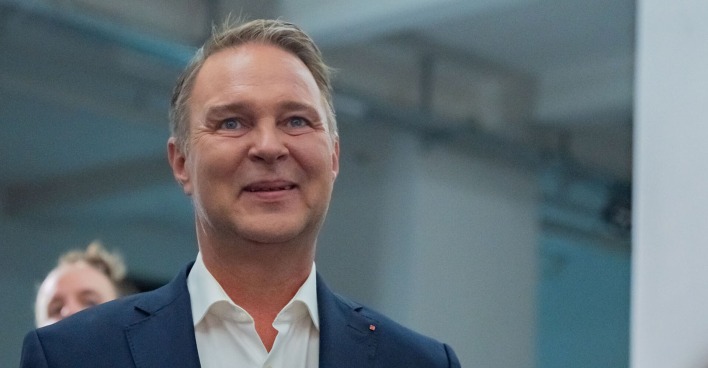 Andreas Babler im Rahmen einer Wahlkampf-Veranstaltung für die Nationalratswahl 2024
