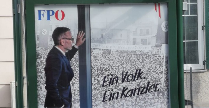 Fake-Plakat von Herbert Kickl in Graz