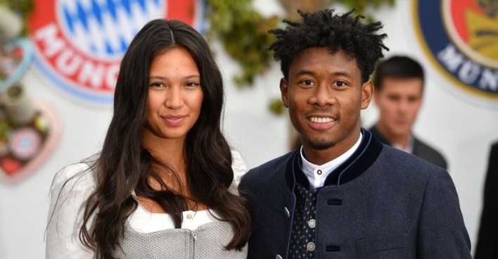 David Alaba und Shalimar Heppner beim Oktoberfest