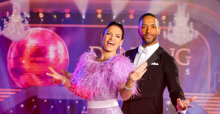 Conny Kreuter und Cesar Sampson auf dem "Dancing Stars"-Parkett.