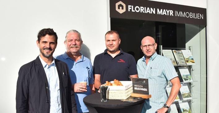 Florian Mayr (Florian Mayr Immobilien), Siegfried Gutbrunner u. Elvir Nikolic (Dorfinstallateur) und Rainer Loacker (Weekend)
