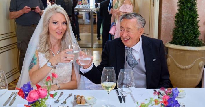 Simone und Richard Lugner bei ihrer Hochzeit.
