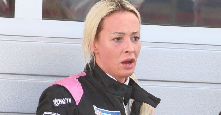 Cora Schumacher mit offenem Mund.