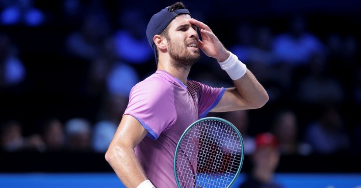 Karen Khachanov beim Wien-Finale