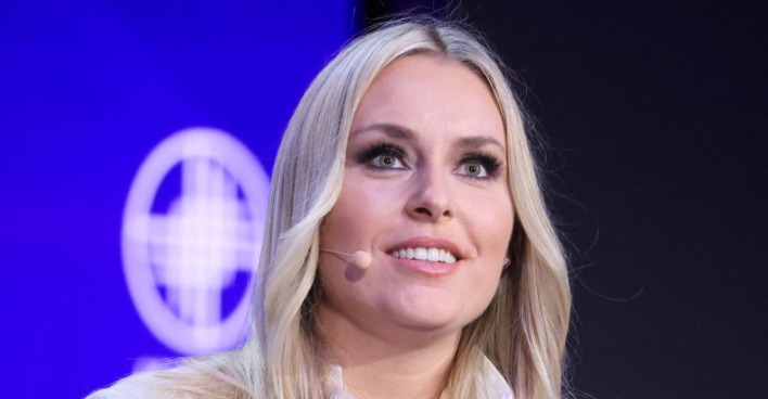 Lindsey Vonn 2024 bei einer Konferenz in Beverly Hills