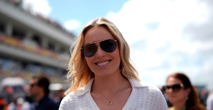 Lindsey Vonn bei der Formel Eins.