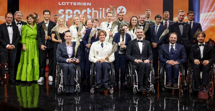 Siegreiche Sportler bei der Gala