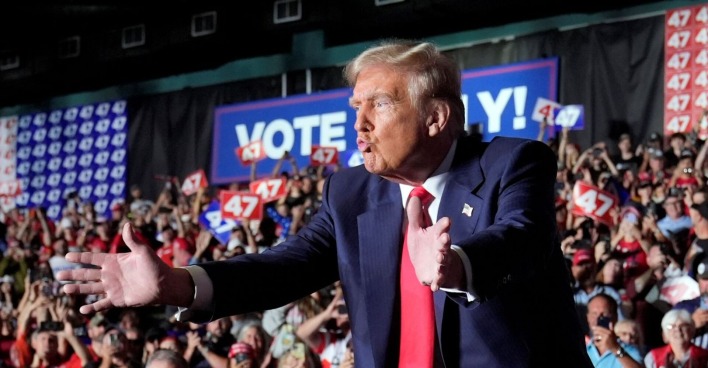 Donald Trump auf einer Wahlkampfveranstaltung